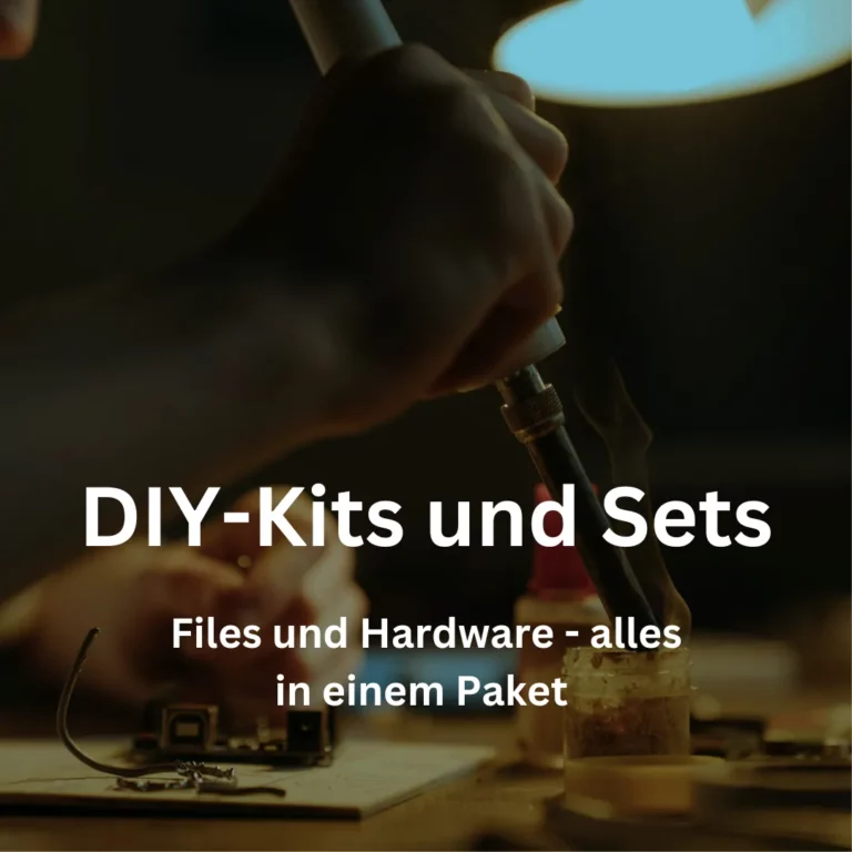 DIY-Kits und Sets – Files und Hardware für Projekte, alles in einem Paket.