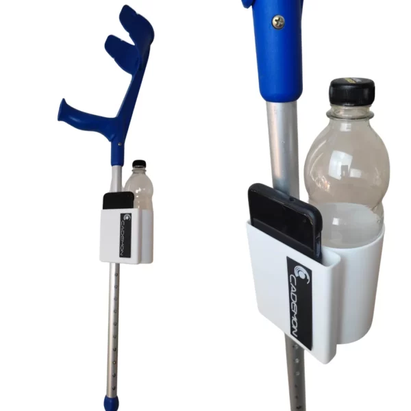 3D-druckbarer Handy- & Flaschenhalter für Krücken – Praktisch & Einfach!